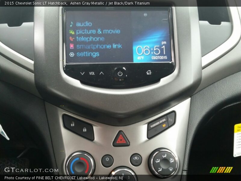Ashen Gray Metallic / Jet Black/Dark Titanium 2015 Chevrolet Sonic LT Hatchback