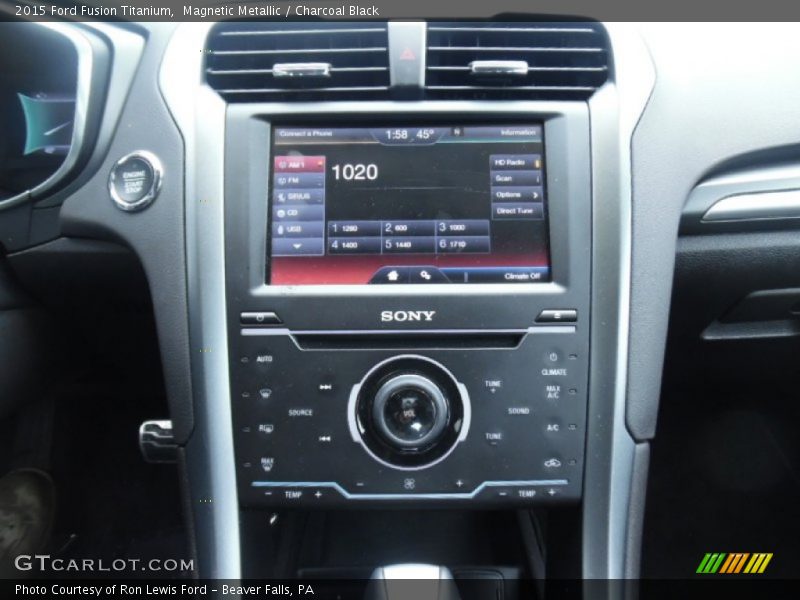Magnetic Metallic / Charcoal Black 2015 Ford Fusion Titanium