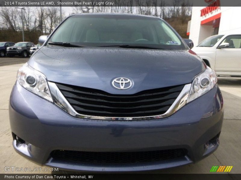Shoreline Blue Pearl / Light Gray 2014 Toyota Sienna LE AWD