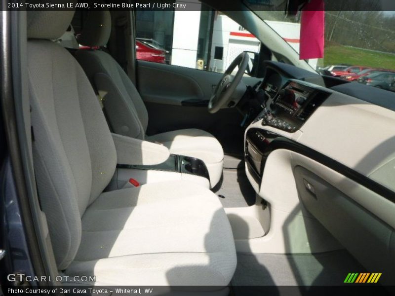 Shoreline Blue Pearl / Light Gray 2014 Toyota Sienna LE AWD