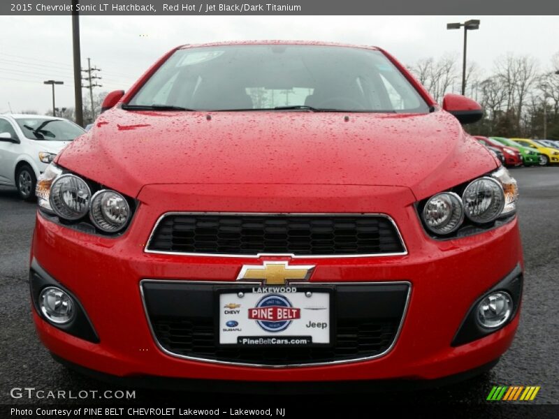 Red Hot / Jet Black/Dark Titanium 2015 Chevrolet Sonic LT Hatchback