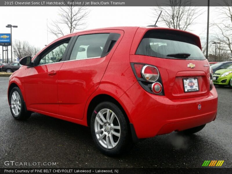 Red Hot / Jet Black/Dark Titanium 2015 Chevrolet Sonic LT Hatchback
