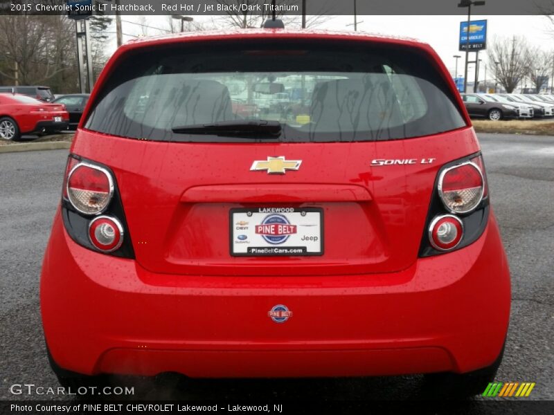 Red Hot / Jet Black/Dark Titanium 2015 Chevrolet Sonic LT Hatchback