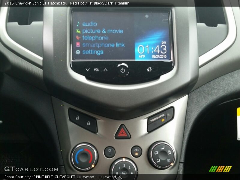 Red Hot / Jet Black/Dark Titanium 2015 Chevrolet Sonic LT Hatchback