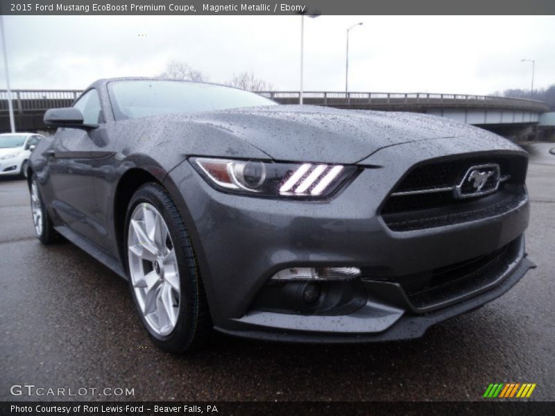 Magnetic Metallic / Ebony 2015 Ford Mustang EcoBoost Premium Coupe
