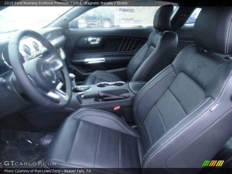 Magnetic Metallic / Ebony 2015 Ford Mustang EcoBoost Premium Coupe
