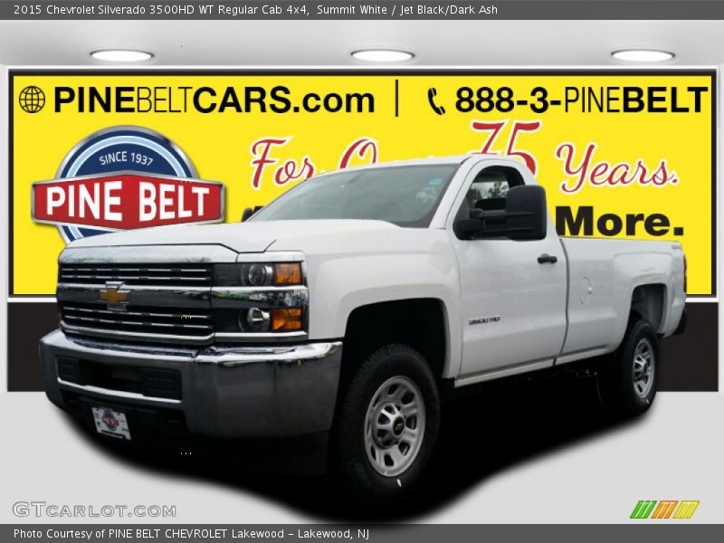 Summit White / Jet Black/Dark Ash 2015 Chevrolet Silverado 3500HD WT Regular Cab 4x4