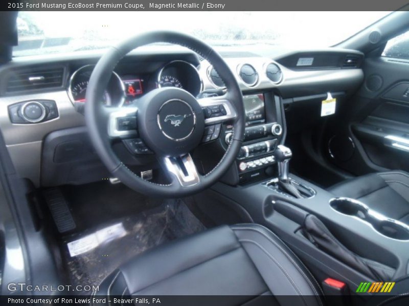 Magnetic Metallic / Ebony 2015 Ford Mustang EcoBoost Premium Coupe