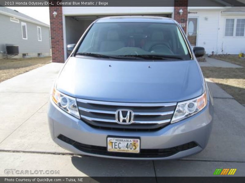 Celestial Blue Metallic / Beige 2013 Honda Odyssey EX-L