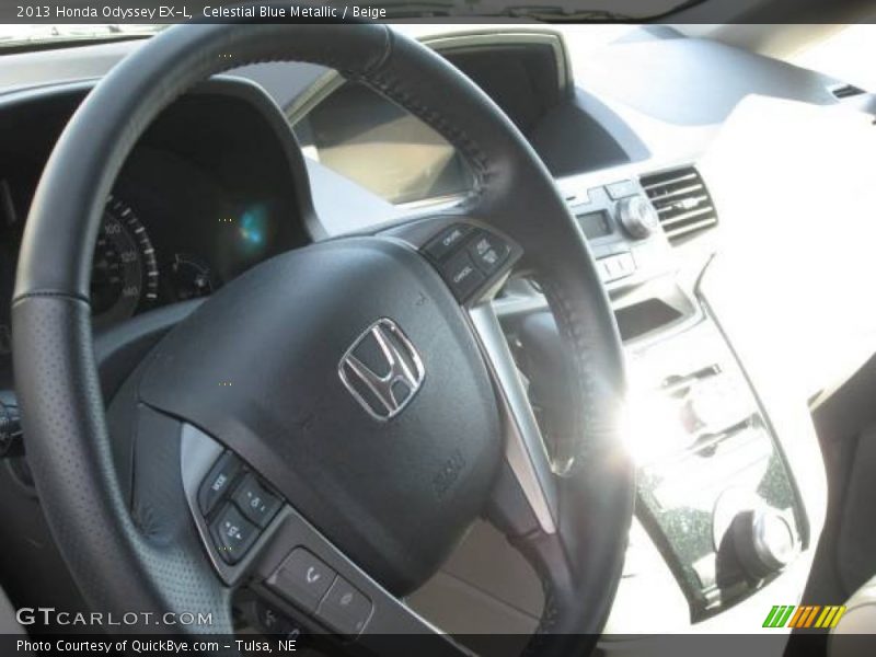 Celestial Blue Metallic / Beige 2013 Honda Odyssey EX-L