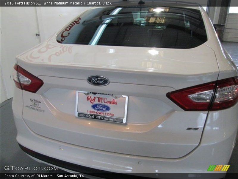 White Platinum Metallic / Charcoal Black 2015 Ford Fusion SE
