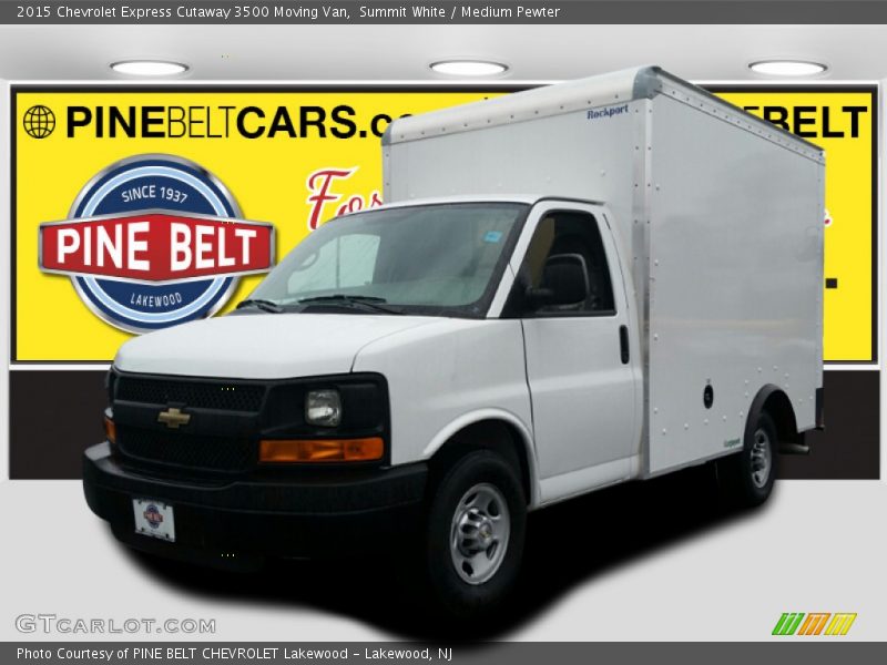 Summit White / Medium Pewter 2015 Chevrolet Express Cutaway 3500 Moving Van