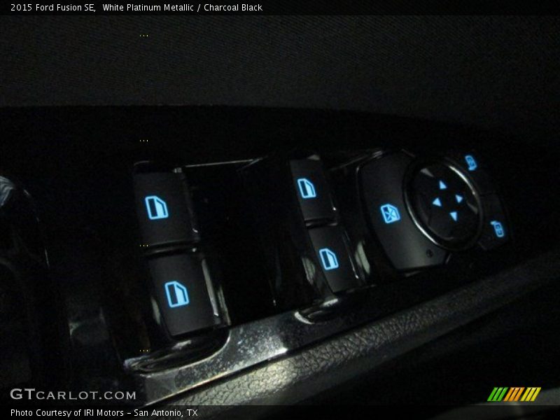 White Platinum Metallic / Charcoal Black 2015 Ford Fusion SE