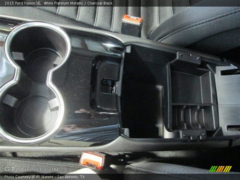 White Platinum Metallic / Charcoal Black 2015 Ford Fusion SE