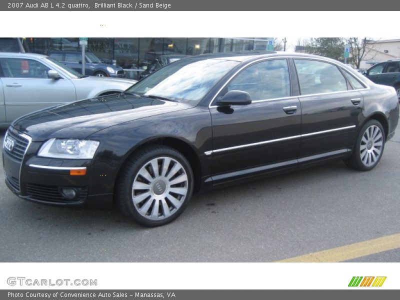 Brilliant Black / Sand Beige 2007 Audi A8 L 4.2 quattro