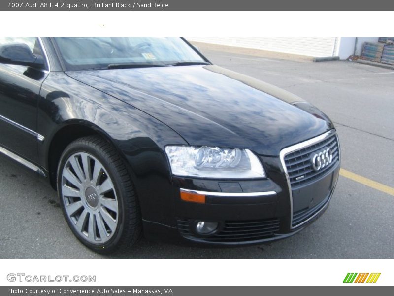Brilliant Black / Sand Beige 2007 Audi A8 L 4.2 quattro