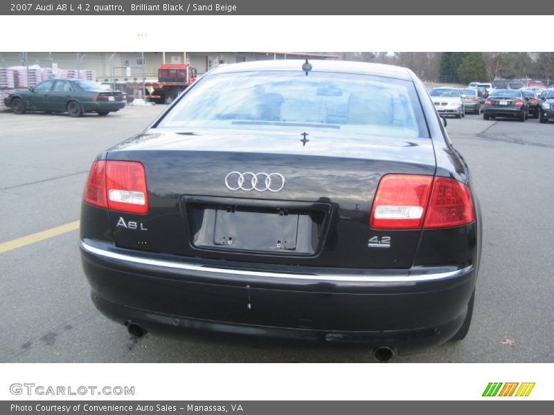 Brilliant Black / Sand Beige 2007 Audi A8 L 4.2 quattro