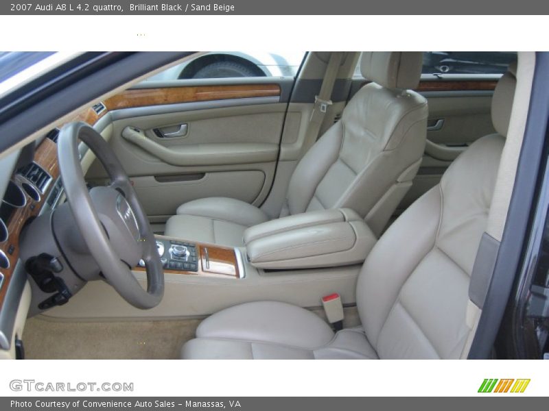 Brilliant Black / Sand Beige 2007 Audi A8 L 4.2 quattro