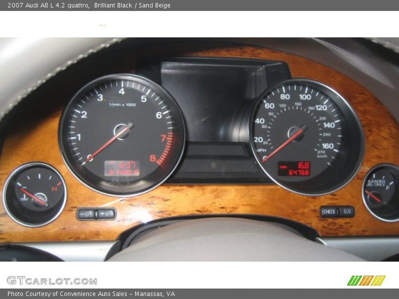 Brilliant Black / Sand Beige 2007 Audi A8 L 4.2 quattro