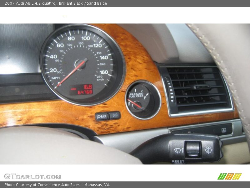 Brilliant Black / Sand Beige 2007 Audi A8 L 4.2 quattro