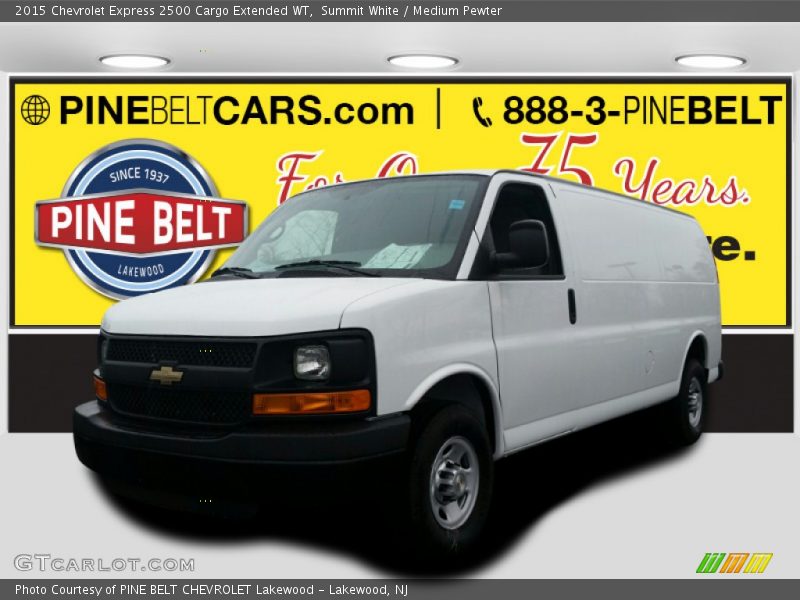 Summit White / Medium Pewter 2015 Chevrolet Express 2500 Cargo Extended WT