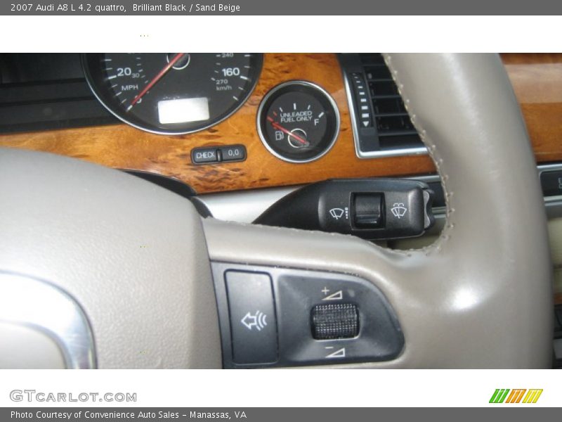 Brilliant Black / Sand Beige 2007 Audi A8 L 4.2 quattro