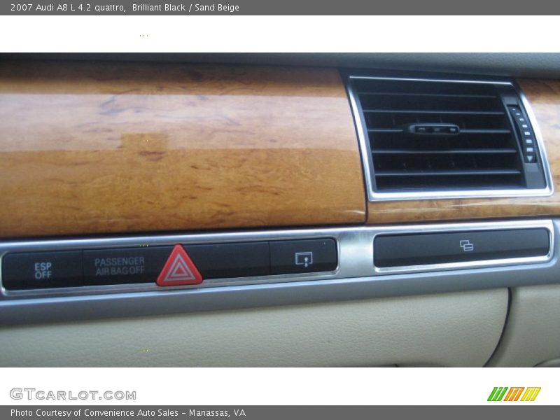 Brilliant Black / Sand Beige 2007 Audi A8 L 4.2 quattro