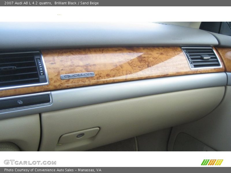 Brilliant Black / Sand Beige 2007 Audi A8 L 4.2 quattro
