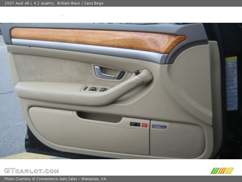 Brilliant Black / Sand Beige 2007 Audi A8 L 4.2 quattro