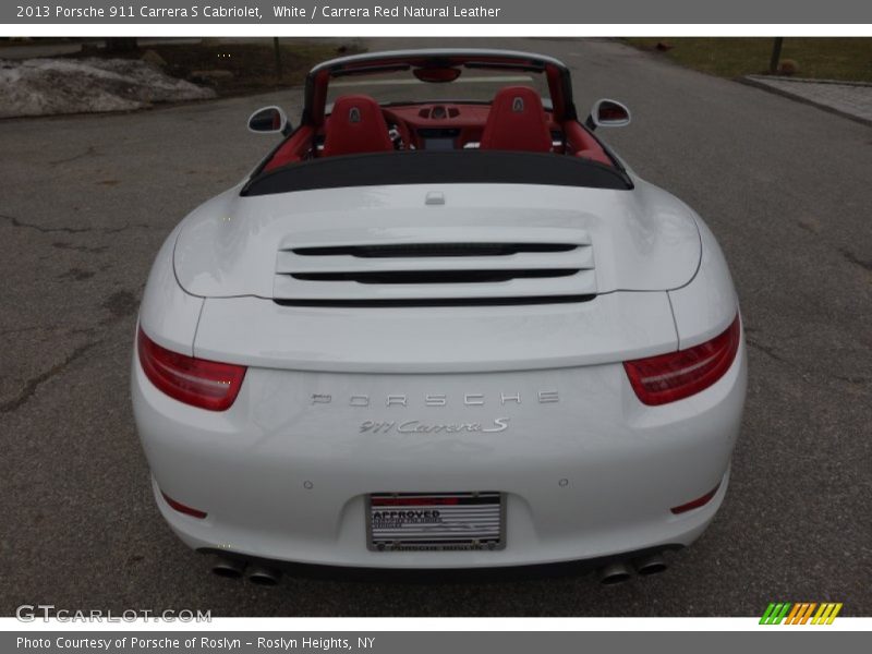 White / Carrera Red Natural Leather 2013 Porsche 911 Carrera S Cabriolet