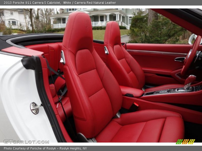 White / Carrera Red Natural Leather 2013 Porsche 911 Carrera S Cabriolet