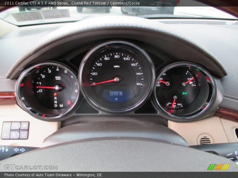Crystal Red Tintcoat / Cashmere/Cocoa 2011 Cadillac CTS 4 3.6 AWD Sedan