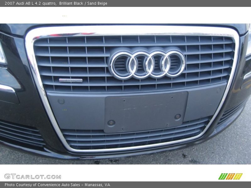 Brilliant Black / Sand Beige 2007 Audi A8 L 4.2 quattro