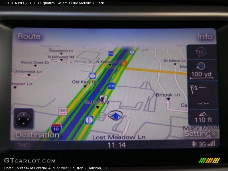 Atlantis Blue Metallic / Black 2014 Audi Q7 3.0 TDI quattro