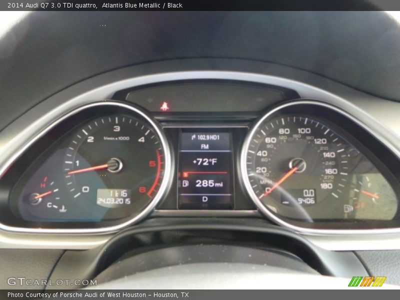 Atlantis Blue Metallic / Black 2014 Audi Q7 3.0 TDI quattro