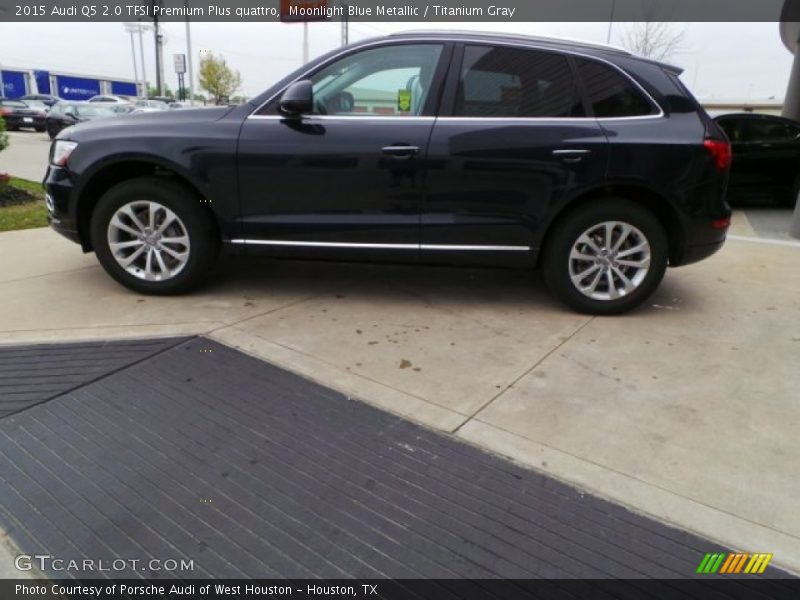 Moonlight Blue Metallic / Titanium Gray 2015 Audi Q5 2.0 TFSI Premium Plus quattro