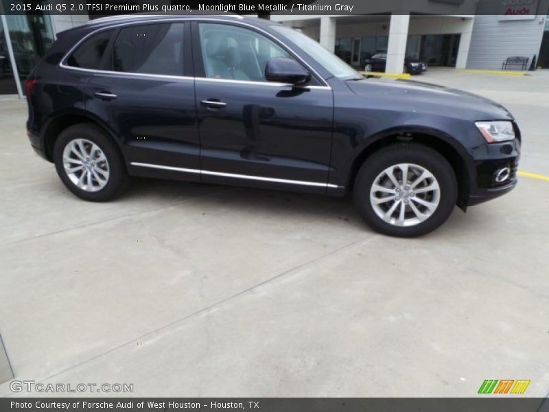 Moonlight Blue Metallic / Titanium Gray 2015 Audi Q5 2.0 TFSI Premium Plus quattro