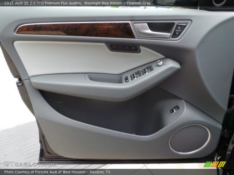 Moonlight Blue Metallic / Titanium Gray 2015 Audi Q5 2.0 TFSI Premium Plus quattro