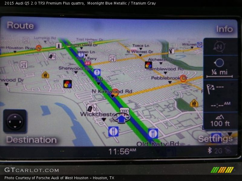 Moonlight Blue Metallic / Titanium Gray 2015 Audi Q5 2.0 TFSI Premium Plus quattro