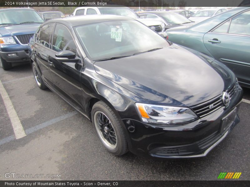 Black / Cornsilk Beige 2014 Volkswagen Jetta SE Sedan