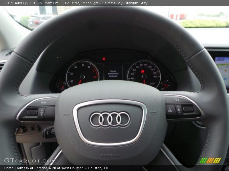 Moonlight Blue Metallic / Titanium Gray 2015 Audi Q5 2.0 TFSI Premium Plus quattro