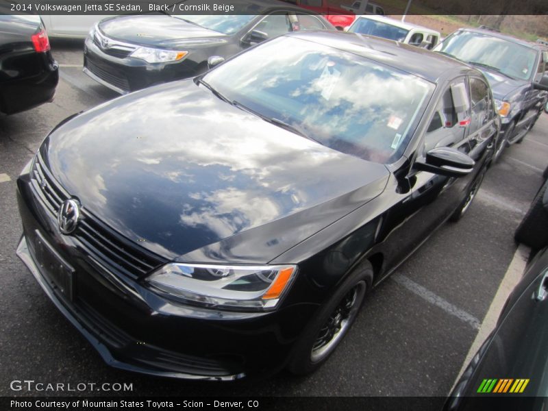 Black / Cornsilk Beige 2014 Volkswagen Jetta SE Sedan
