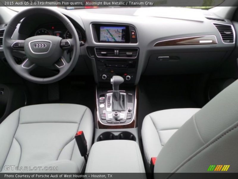 Moonlight Blue Metallic / Titanium Gray 2015 Audi Q5 2.0 TFSI Premium Plus quattro