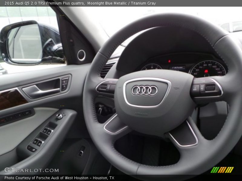 Moonlight Blue Metallic / Titanium Gray 2015 Audi Q5 2.0 TFSI Premium Plus quattro