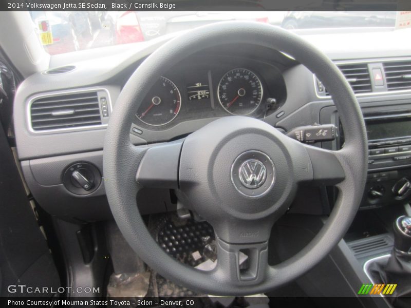 Black / Cornsilk Beige 2014 Volkswagen Jetta SE Sedan