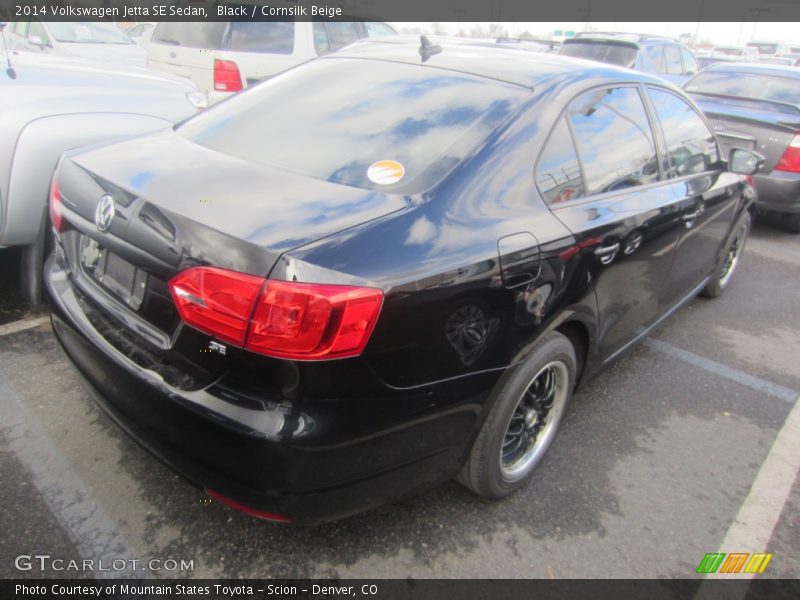 Black / Cornsilk Beige 2014 Volkswagen Jetta SE Sedan