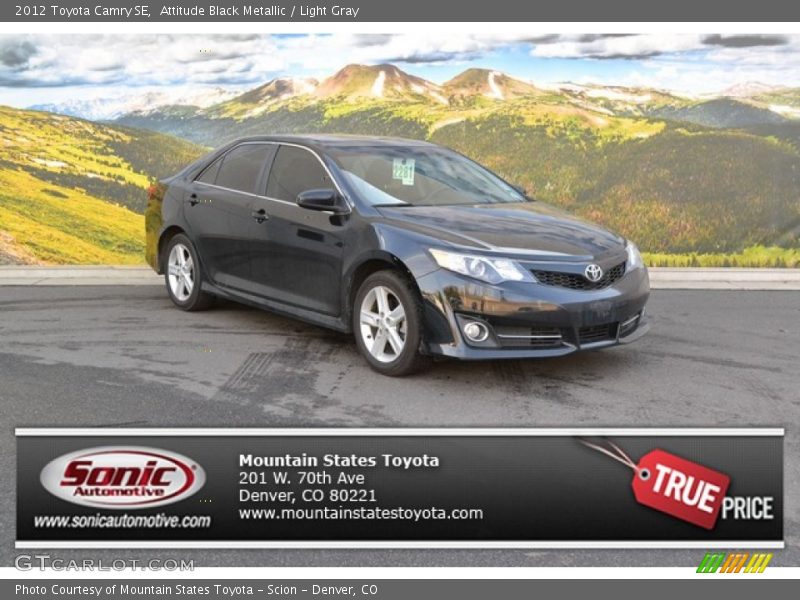 Attitude Black Metallic / Light Gray 2012 Toyota Camry SE