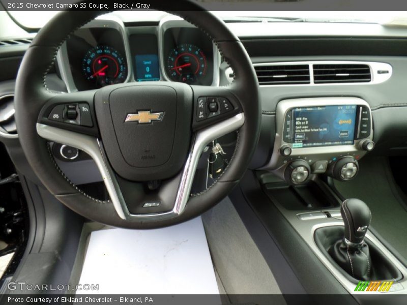 Black / Gray 2015 Chevrolet Camaro SS Coupe