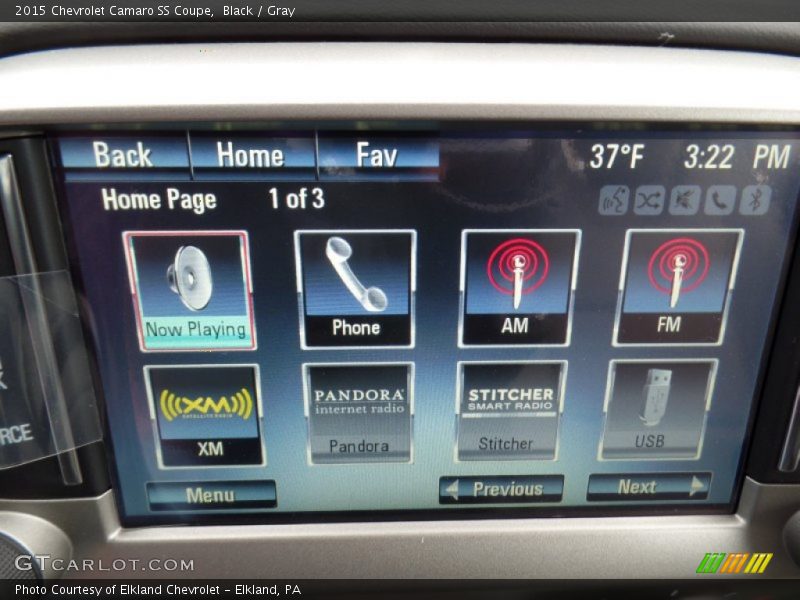 Controls of 2015 Camaro SS Coupe