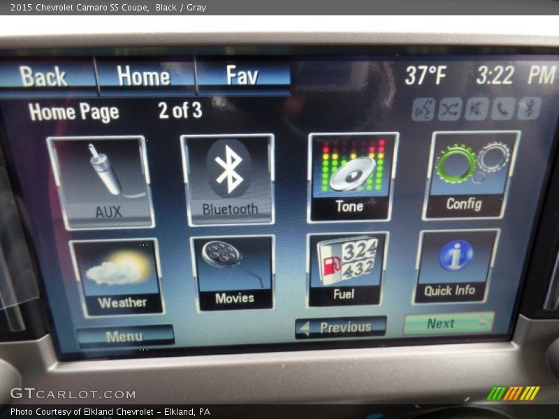 Black / Gray 2015 Chevrolet Camaro SS Coupe